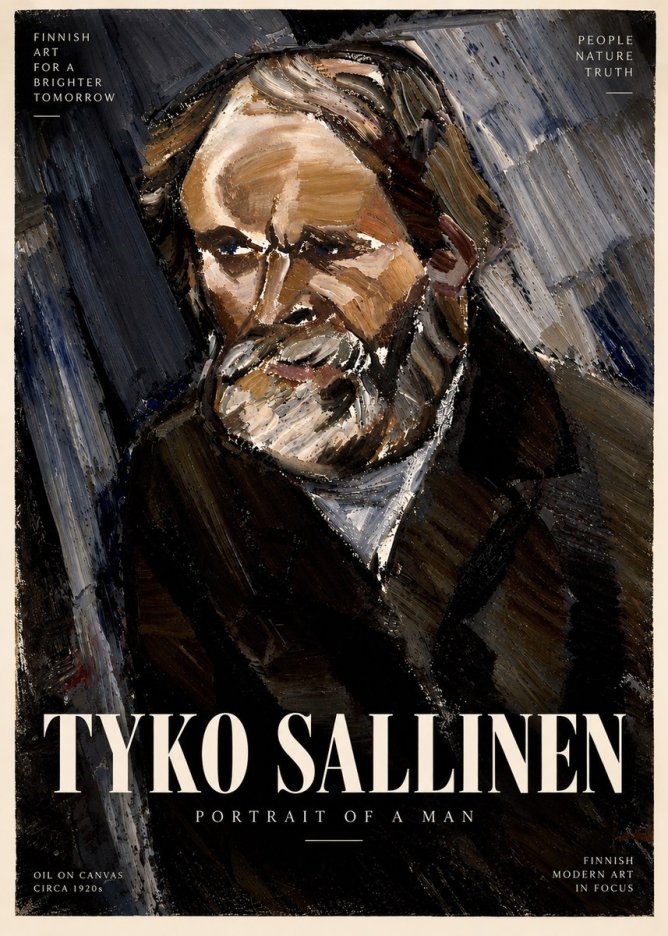 Tyko Sallinen Portrait of a Man III No4 - Poster