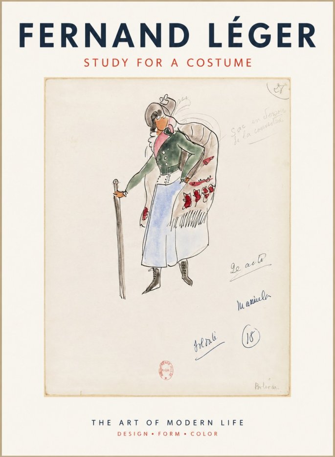 Fernand Léger Study for a Costume No1 - Poster
