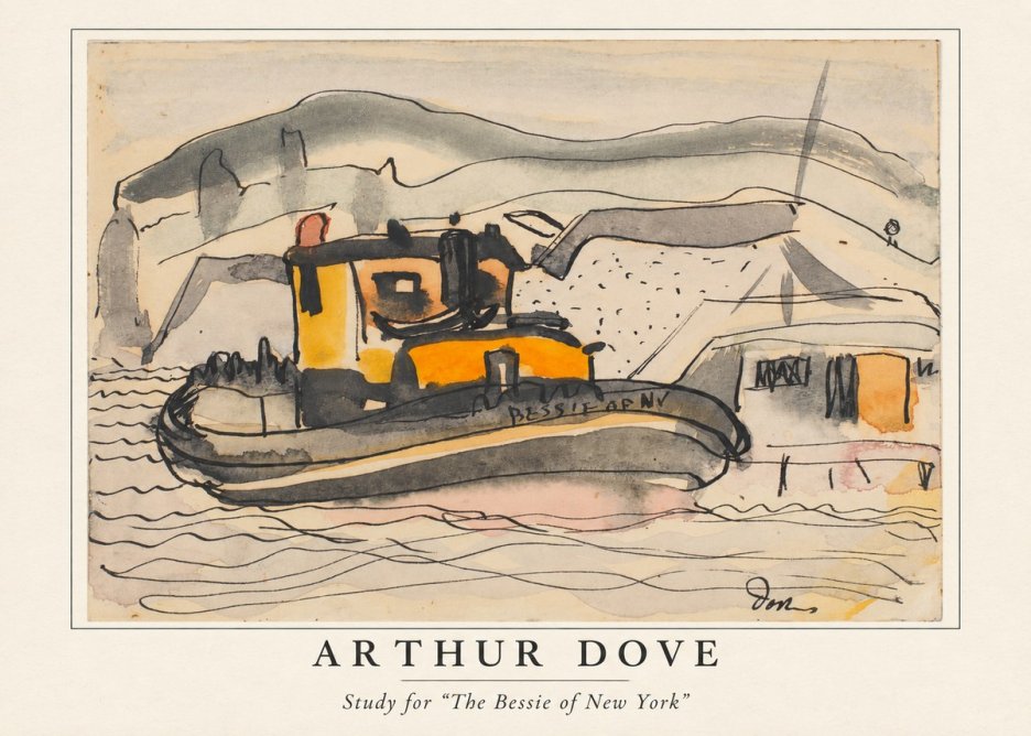 Arthur Dove Study for "the Bessie of New York" No4 - Poster