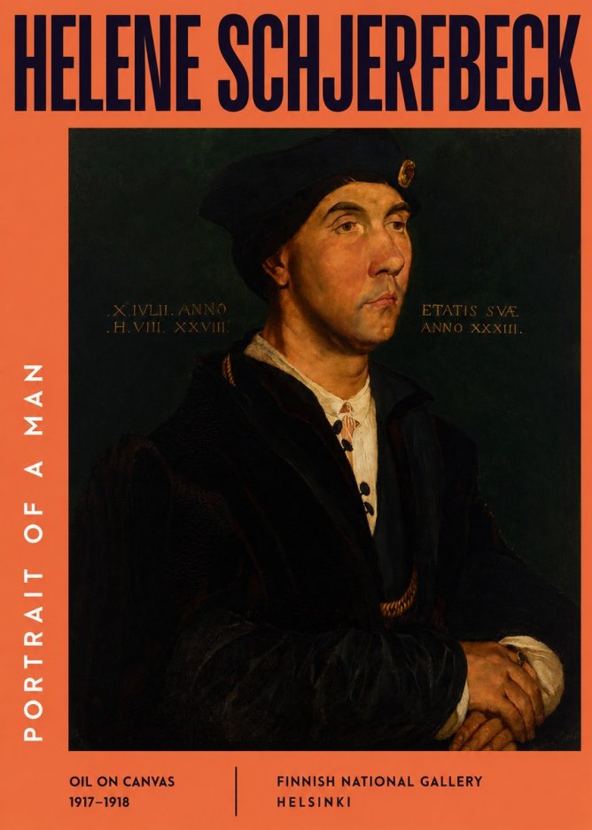 Helene Schjerfbeck Portrait of a Man I No2 - Poster
