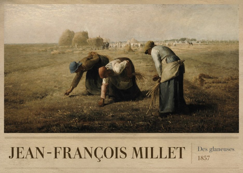 Jean-François Millet Des Glaneuses No2 - Poster