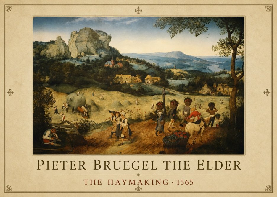 Pieter Bruegel The Haymaking No1 - Poster