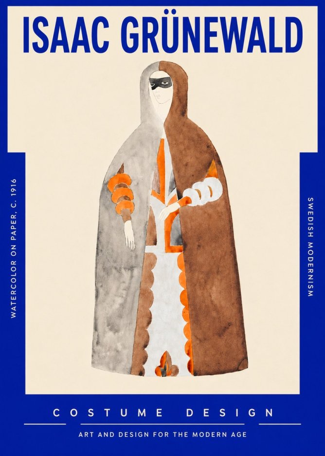 Isaac Grünewald Costume Design VI No4 - Poster
