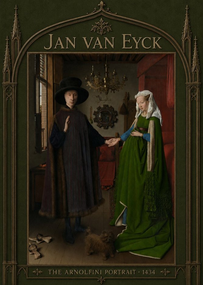 Jan van Eyck The Arnolfini Portrait IV No5 - Poster