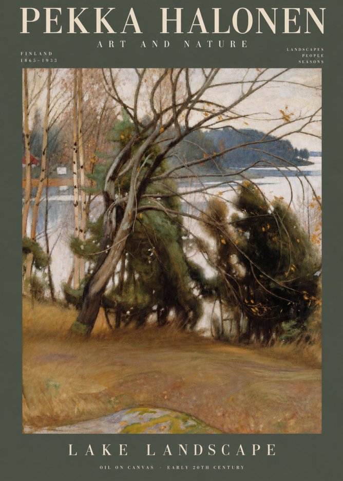 Pekka Halonen Lake Landscape No4 - Poster