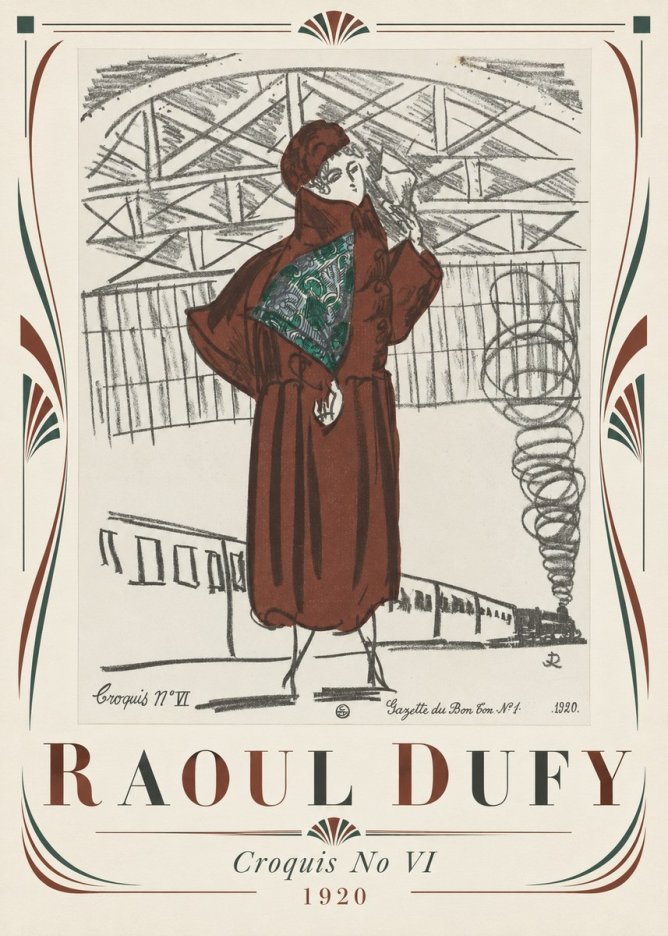 Raoul Dufy Croquis No Vi No4 - Poster