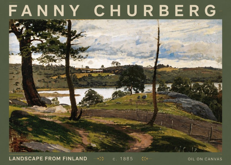 Fanny Churberg Landscape from Finland No5 - Poster