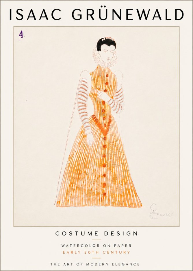 Isaac Grünewald Costume Design VII No6 - Poster