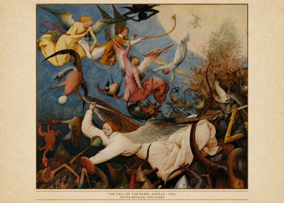 Pieter Bruegel The Fall of the Rebel Angels II No6 - Poster