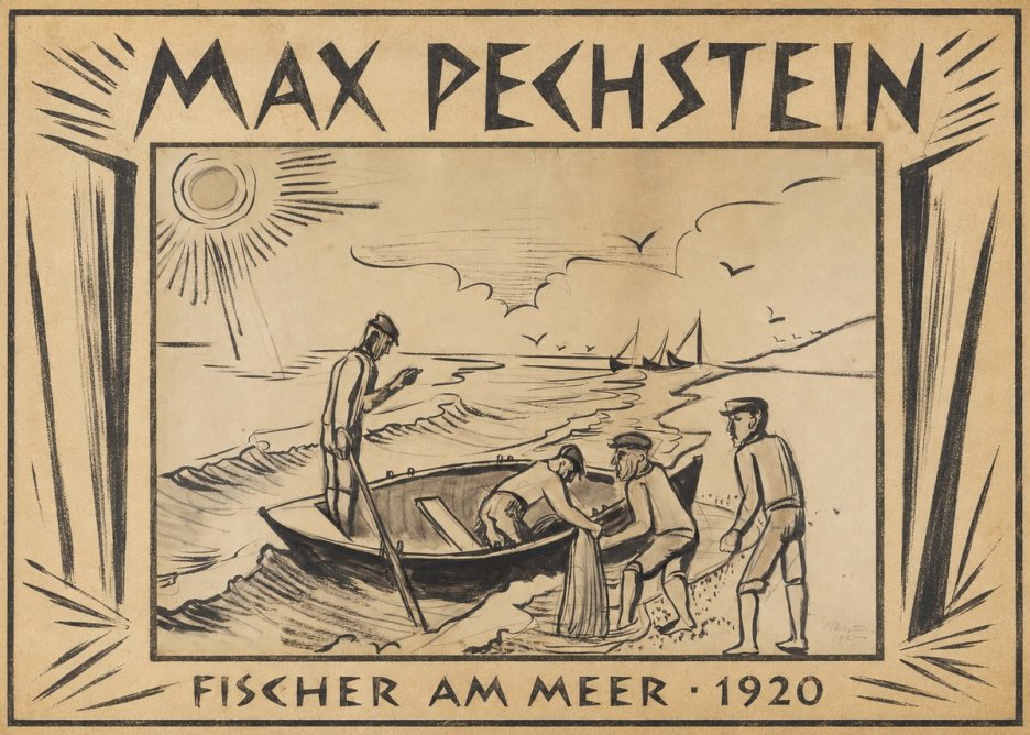 Max Pechstein Fischer Am Meer - 1920 No1 - Poster