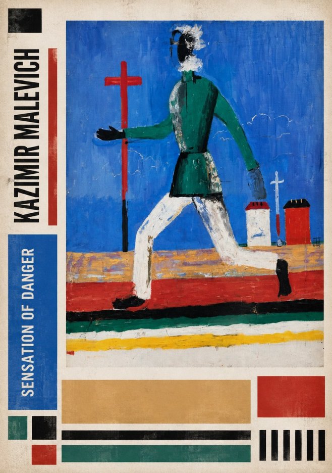 Kazimir Malevich Sensation of Danger No2 - Poster