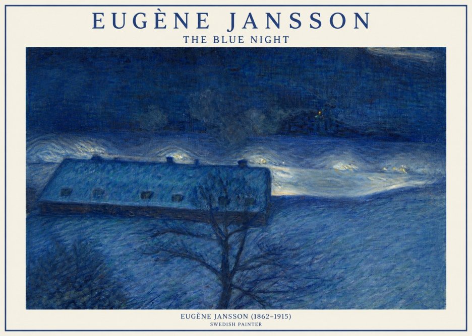 Eugène Jansson The Blue Night No1 - Poster