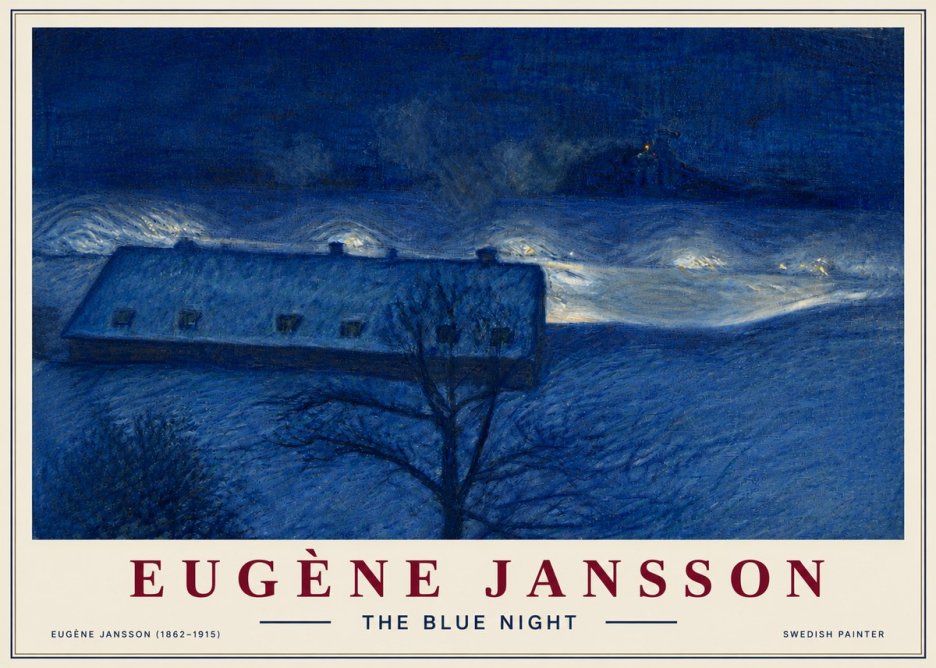 Eugène Jansson The Blue Night No4 - Poster