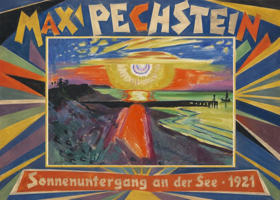 Max Pechstein Sonnenuntergang an Der See No1 - Poster