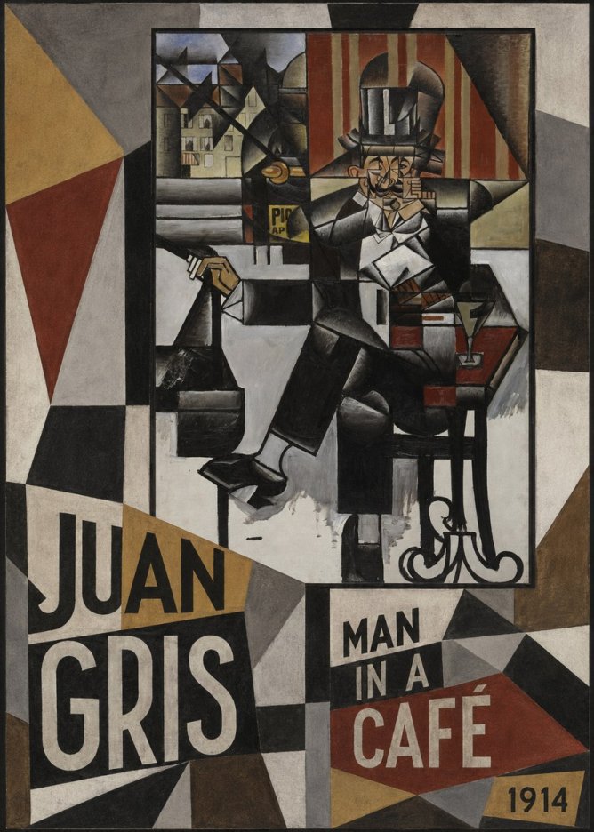 Juan Gris Man in a Café No5 - Poster