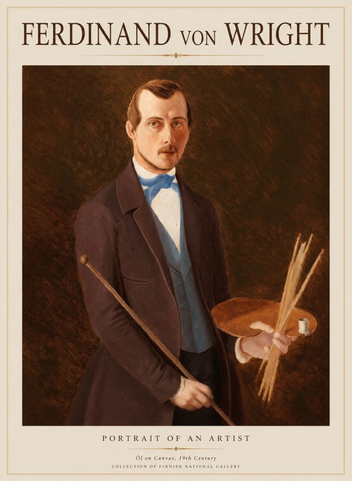 Ferdinand von Wright Portrait of an Artist No1 - Poster