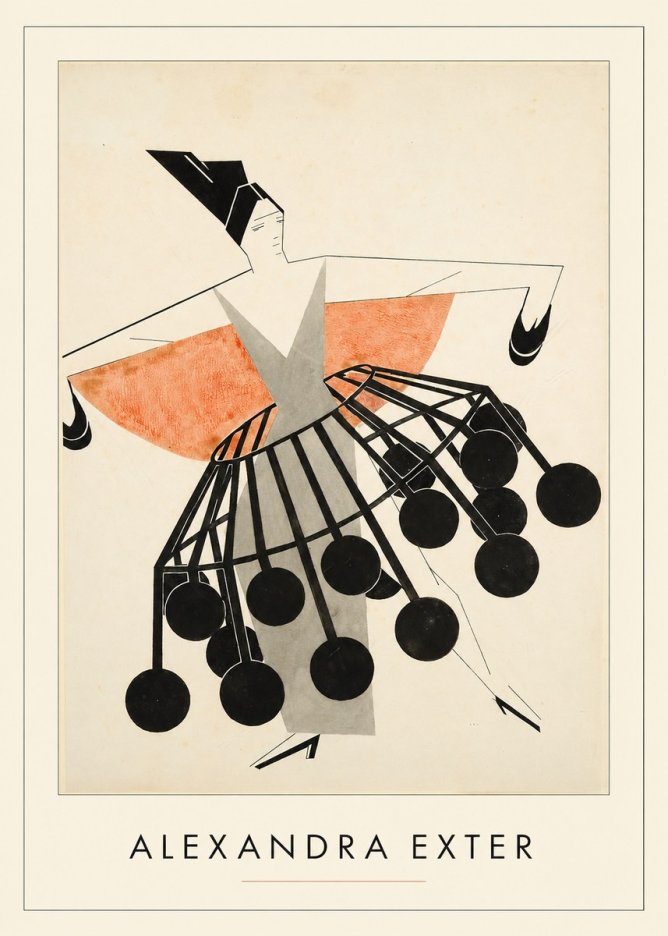 Alexandra Exter Avant-garde Costume Design No4 - Poster
