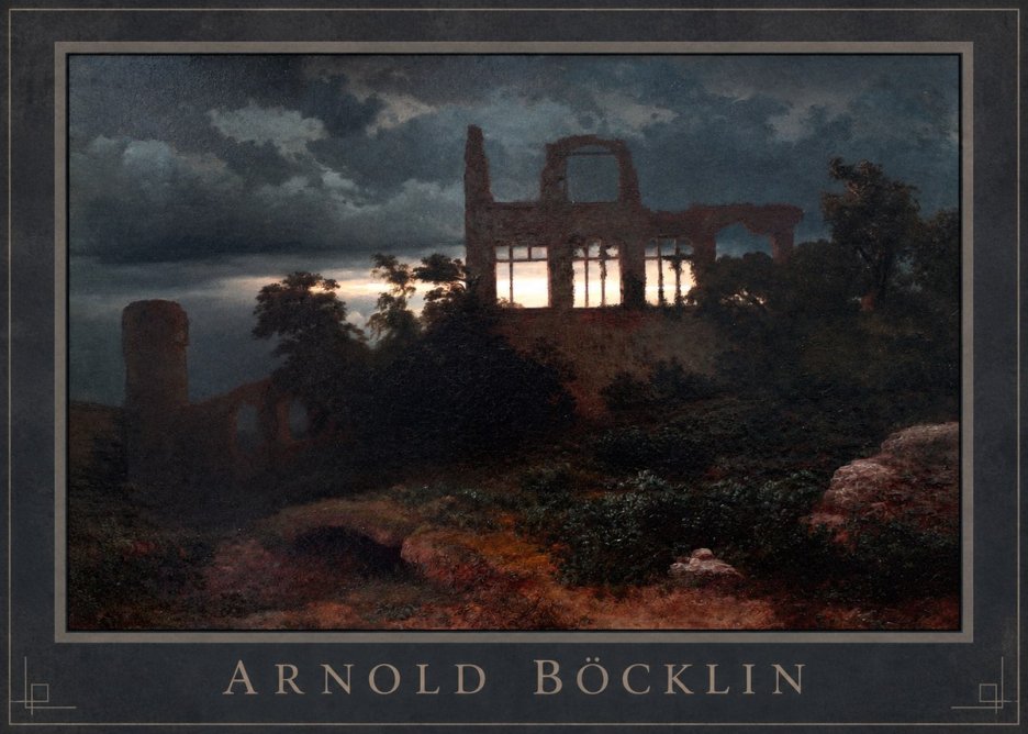 Arnold Böcklin Ruined Castle No6 - Poster