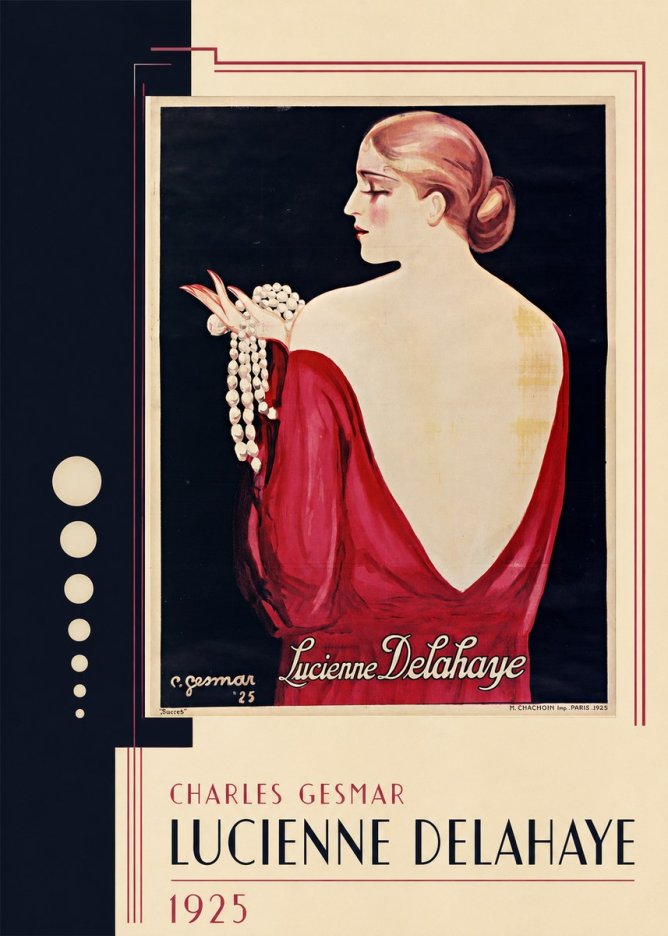 Charles Gesmar Lucienne Delahaye No2 - Poster