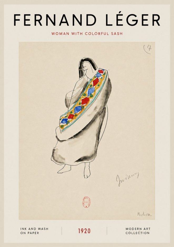 Fernand Léger Indienne, Bolivia No3 - Poster