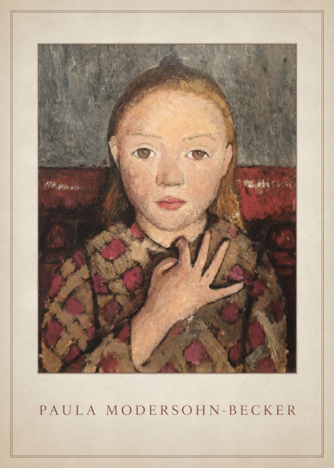 Paula Modersohn-Becker Girl in Checked Blouse No4 - Poster