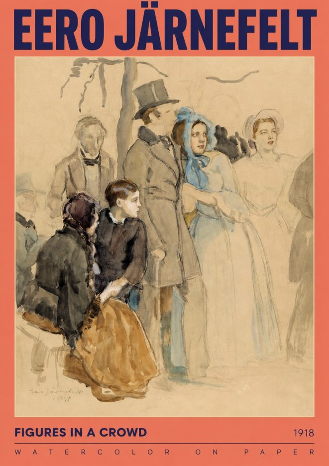 Eero Järnefelt Figures in a Crowd No2 - Poster