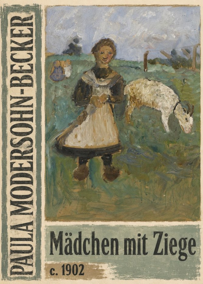 Paula Modersohn-Becker Mädchen Mit Ziege No4 - Poster
