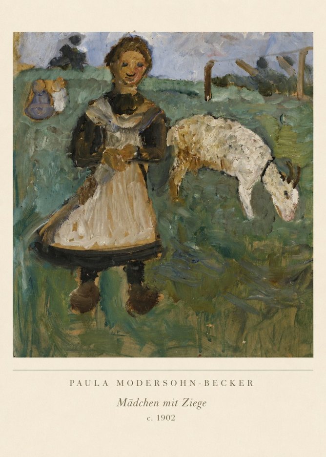 Paula Modersohn-Becker Mädchen Mit Ziege No6 - Poster