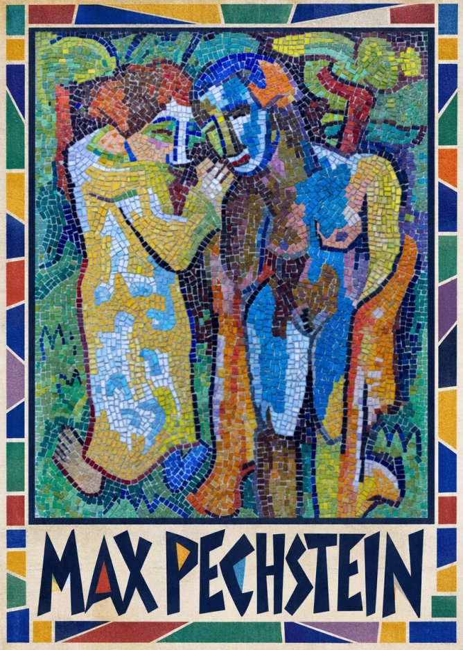 Max Pechstein Couple in Mosaic No3 - Poster