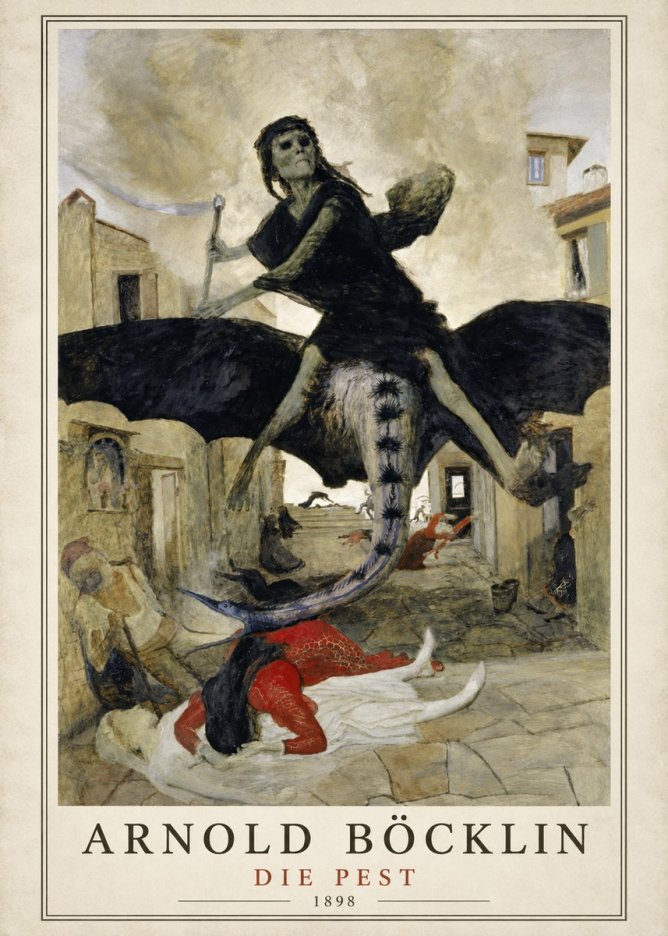 Arnold Böcklin Die Pest II No1 - Poster