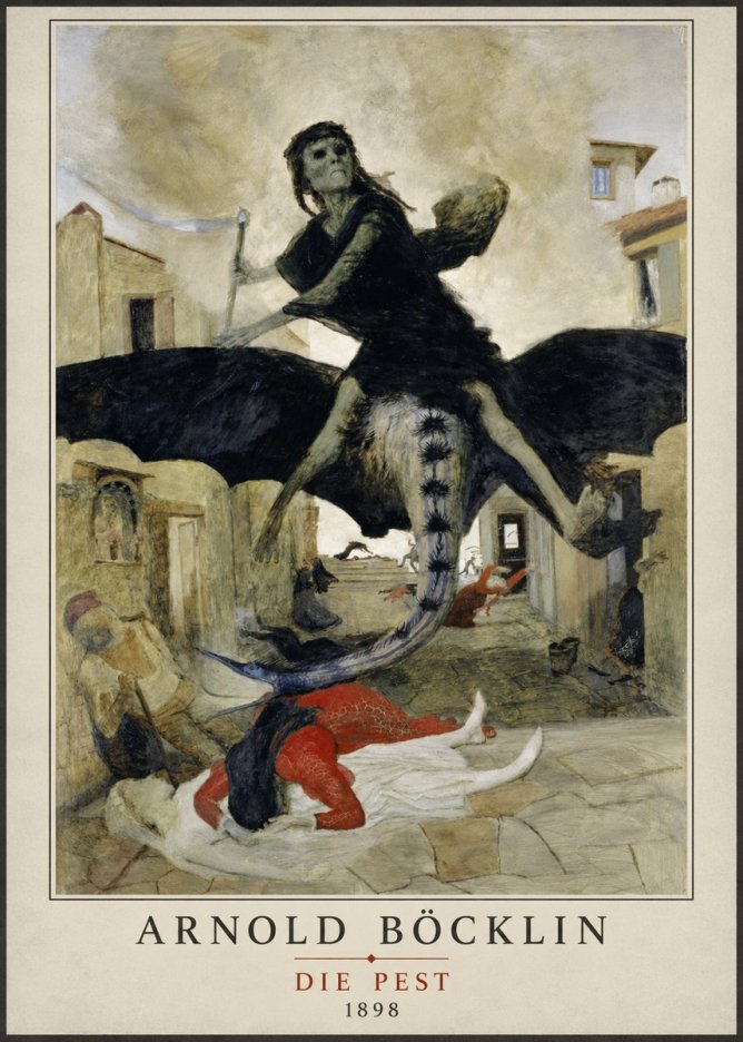 Arnold Böcklin Die Pest II No3 - Poster