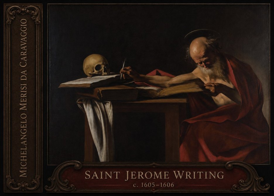 Michelangelo Merisi da Caravaggio Saint Jerome Writing I No4 - Poster