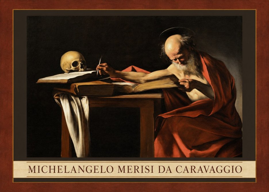 Michelangelo Merisi da Caravaggio Saint Jerome Writing II No3 - Poster