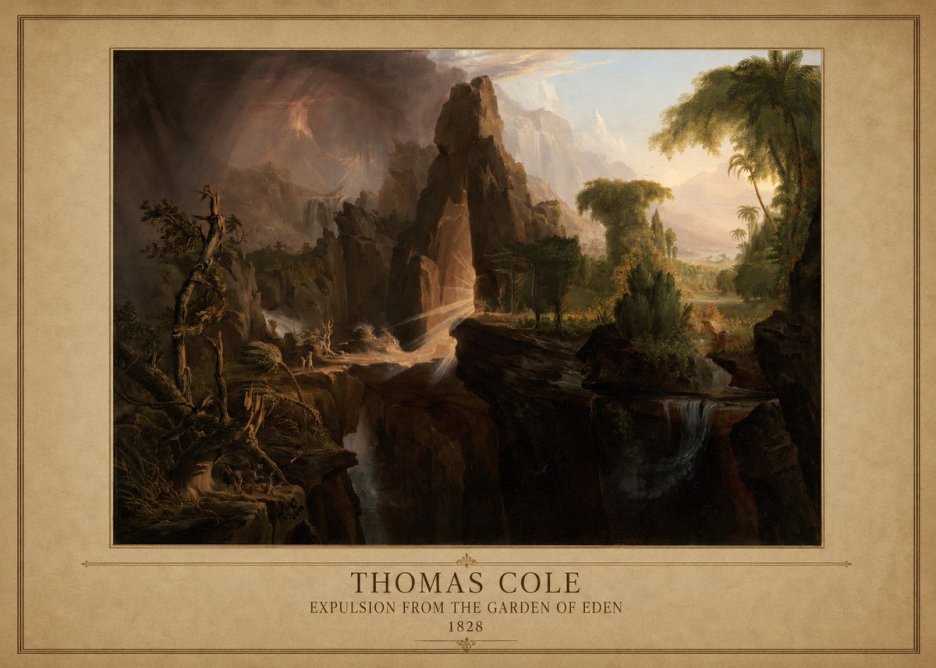 Thomas Cole Expulsion from the Garden of Eden II No1 - Poster