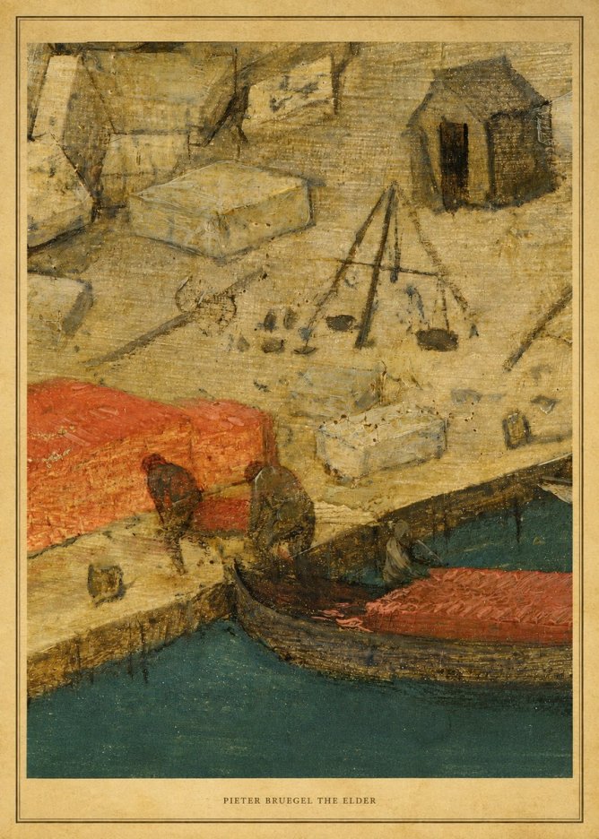Pieter Bruegel A Harbor Scene Detail No4 - Poster
