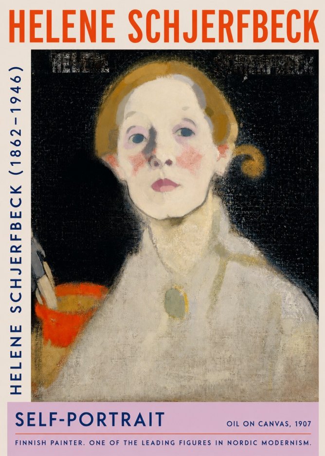 Helene Schjerfbeck Self-portrait No2 - Poster