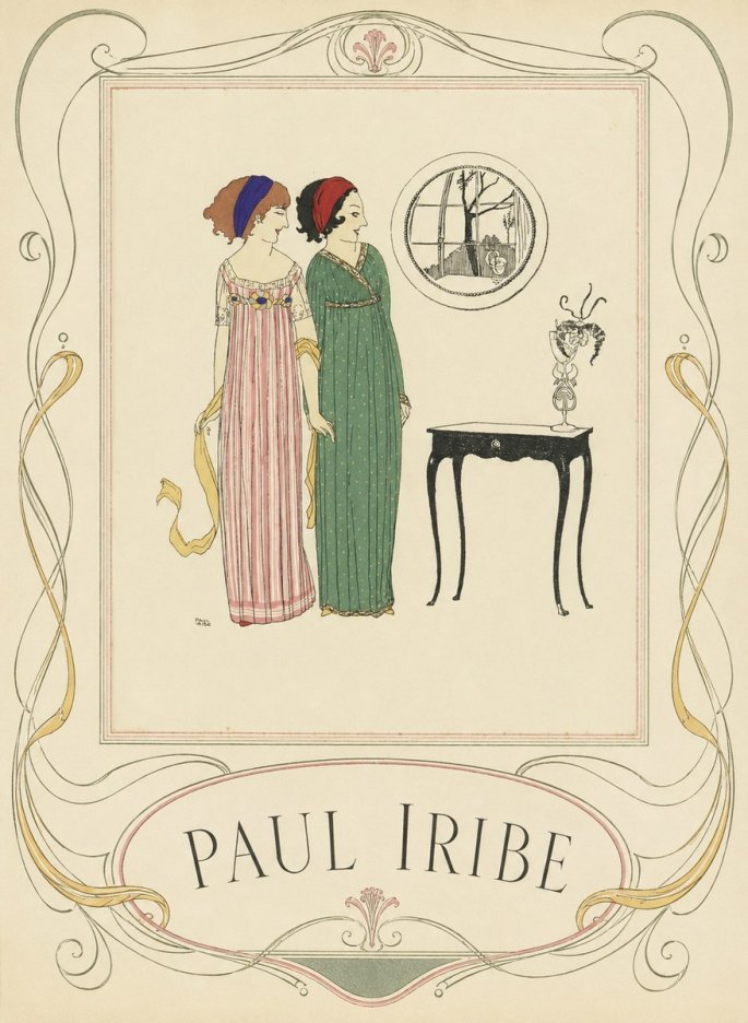 Paul Iribe Two Women in Elegant Dresses No3 - Poster