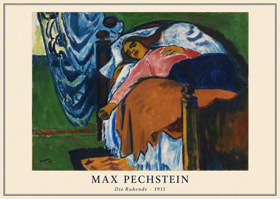 Max Pechstein Die Ruhende No4 - Poster