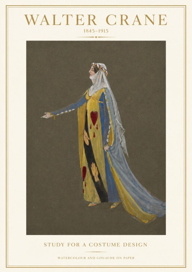 Walter Crane Study for a Costume Design No1 - Poster