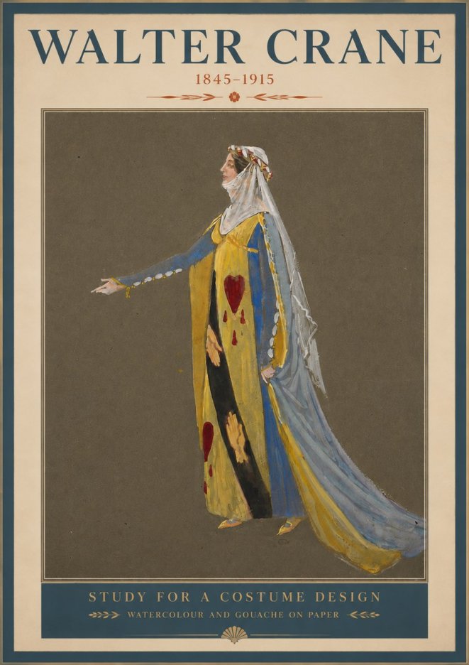 Walter Crane Study for a Costume Design No2 - Poster