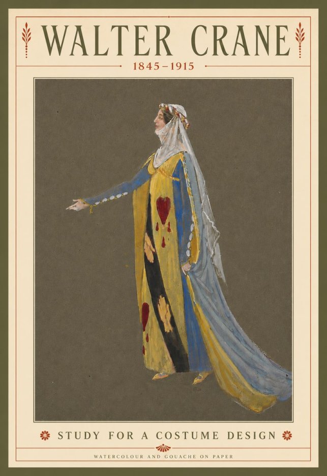 Walter Crane Study for a Costume Design No3 - Poster