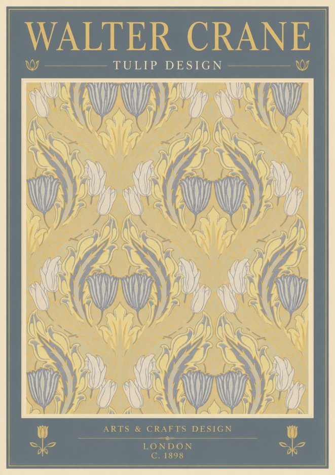 Walter Crane Tulip Design I No5 - Poster