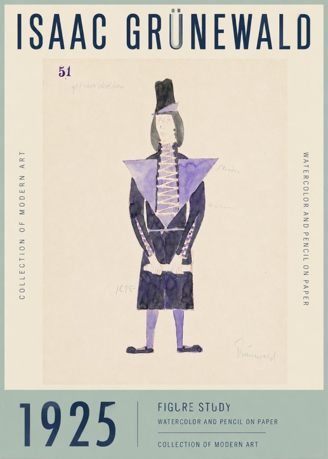 Isaac Grünewald Figure Study, 1925 No3 - Poster