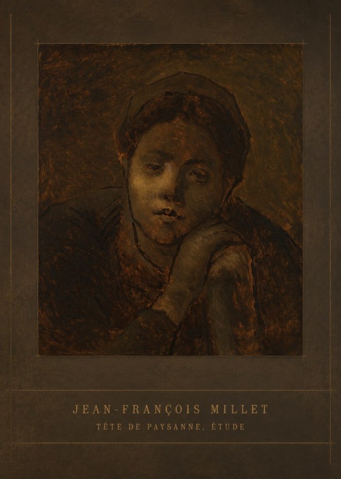 Jean-François Millet Tête De Paysanne, Étude No4 - Poster