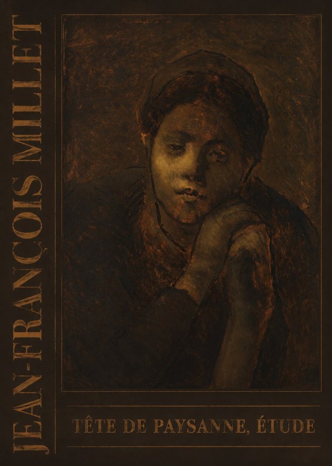 Jean-François Millet Tête De Paysanne, Étude No5 - Poster