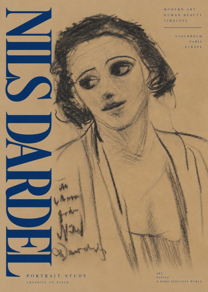 Nils Dardel Portrait Study No3 - Poster