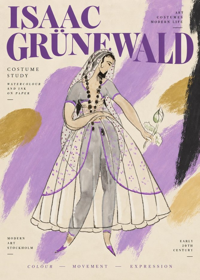 Isaac Grünewald Costume Study IV No2 - Poster