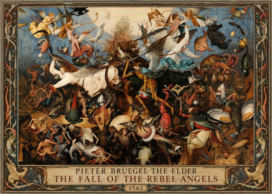 Pieter Bruegel The Fall of the Rebel Angels III No1 - Poster