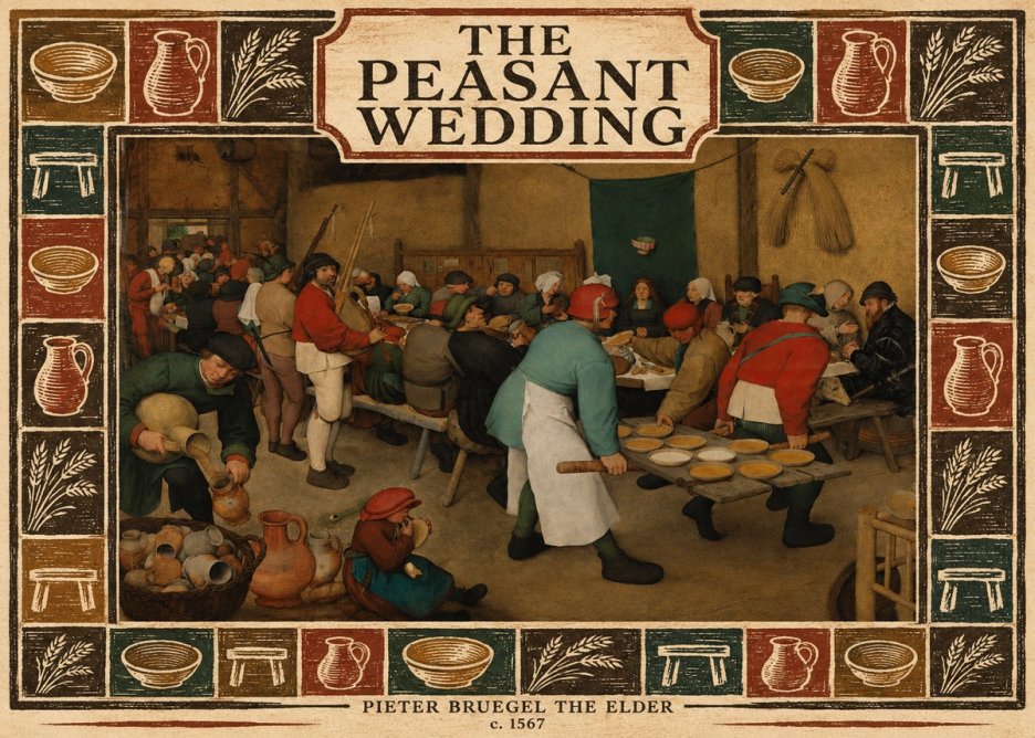 Pieter Bruegel The Peasant Wedding V No6 - Poster