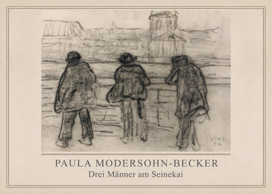 Paula Modersohn-Becker Drei Männer Am Seinekai No2 - Poster